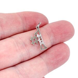Vintage Beau Sterling Silver 925 "#1 Mom" Pendant